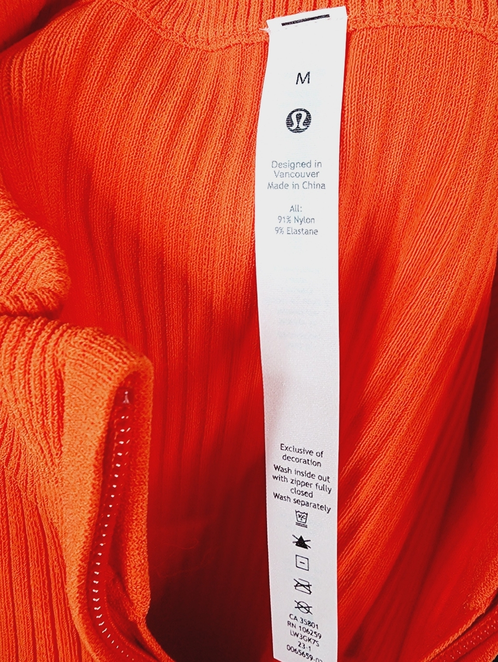 Lululemon Sweater Tank Solar Orange Open Back Half Zip Sleeveless - Picture 5 of 5